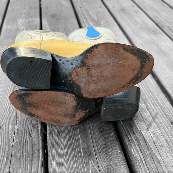 Rare Vintage Bucking Horse Inlay Western Style Women’s Cowboy Boots - Picture 9 of 10